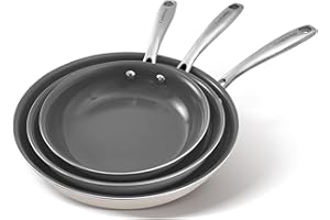 Cookware Set Nonstick Frying Pans, 8,9.5,11 inches Ceramic Non Stick Skillets, Egg Fry Pans for Cooking,PTFE,PFOA,PFAs Free,O