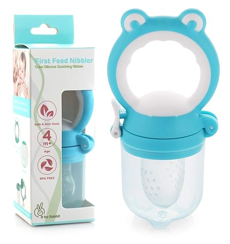 R for Rabbit Premium First Feed Soft Silicon Nibbler | Hygenic & BPA Free| Baby Fruit & Food