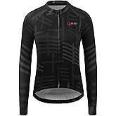 GCRFL Women's Cycling Jersey Long Sleeve Biking Cycling Shirt with 3+1 Zipper Pocket Breathable Quick Dry Bicycle Jersey