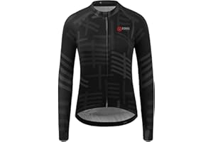 GCRFL Women's Cycling Jersey Long Sleeve Biking Cycling Shirt with 3+1 Zipper Pocket Breathable Quick Dry Bicycle Jersey