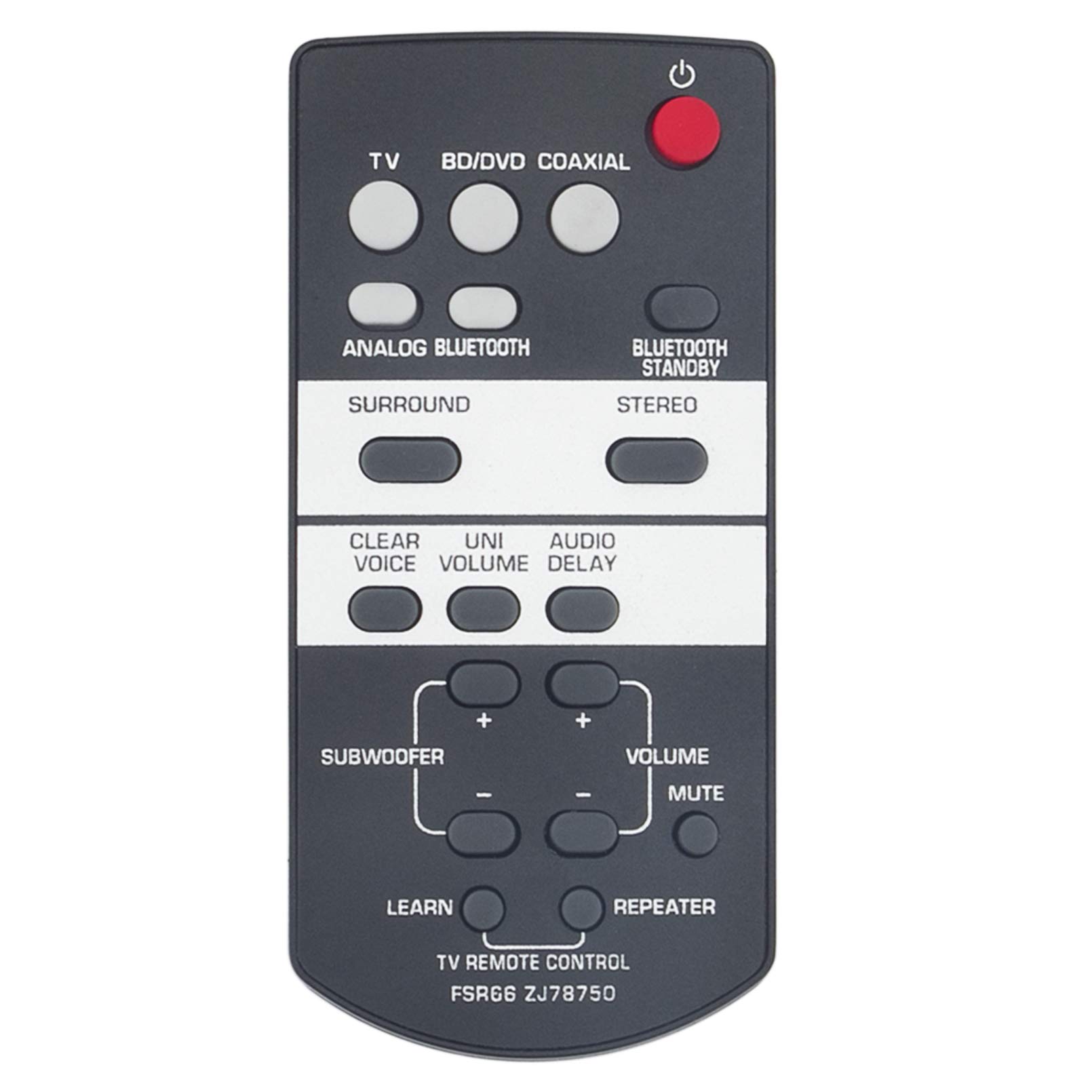 ALLIMITY FSR66 ZJ78750 Remote Control Replace fit for Yamaha Soundbar YAS-103 YAS103 FSR66 ATS-1030 ATS1030 ZJ78750