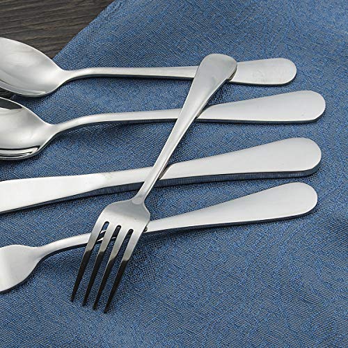 image for Silverware Set 20-Piece, Wildone Stainless Steel Flatware Cutlery Set 