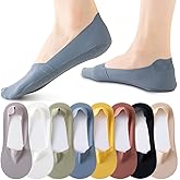 VFM 6/8 Pairs Women's No Show Ultra Low Cut Liner Socks - Ice Feeling, Non-Slip, Invisible, Thin
