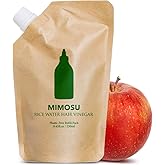 mimosu Apple Cider Vinegar Hair Rinse with Rice Water Refill 8.45oz, Hair Growth Cleansing Conditioner, Gentle Scalp Cleanser for Build Up, Glycolic Acid Dandruff Treatment