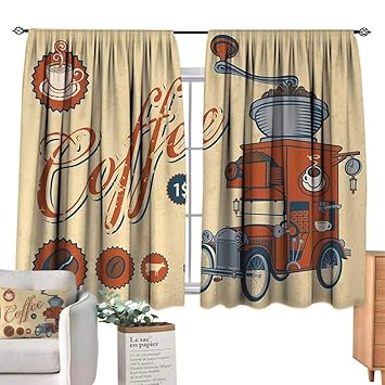 Amazon Com Warm Family Retro Thermal Insulated Drapes For Kitchen