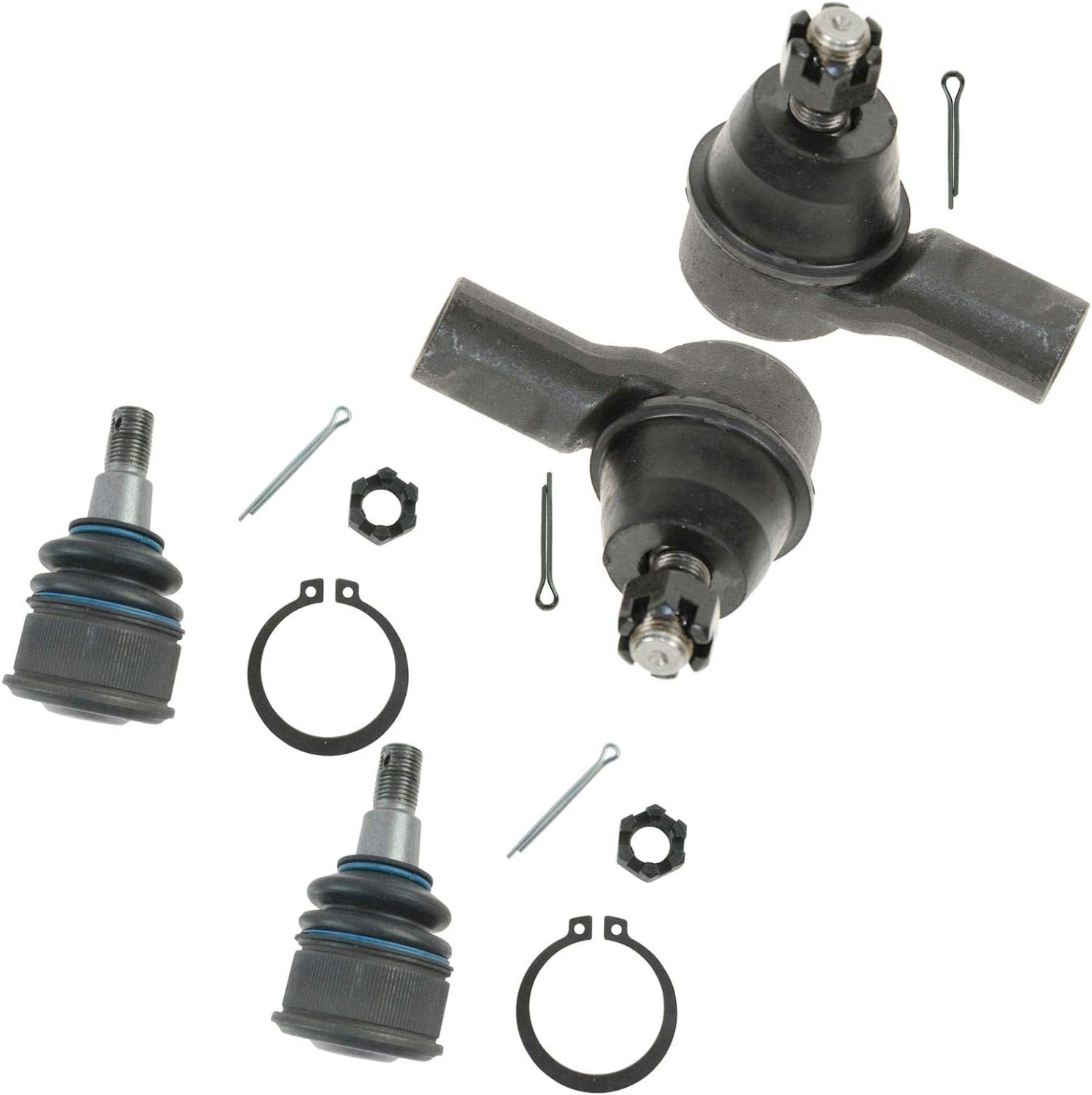 4 Piece Kit Lower Ball Joint Outer Tie Rod End LH RH Set