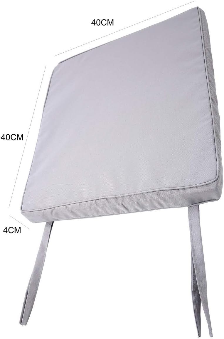 patio chair cushions set of 2 on 40x40x4cm Blue Istylemode Set Of 2 Water Resistant Chair Cushions With Ties Seat Pads Cushion Pad