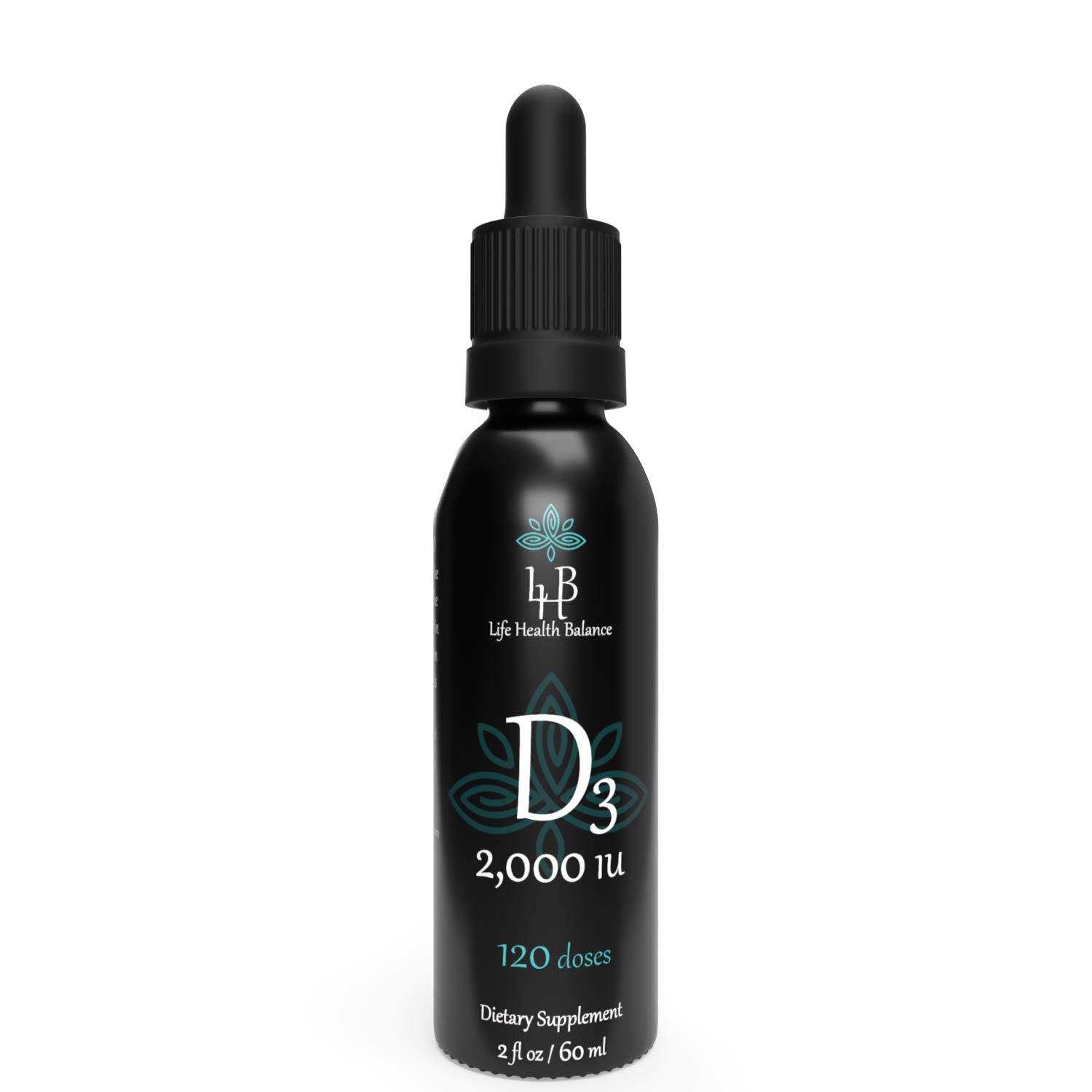 D3 2,000 iu Liquid Vitamin D Drops Supplement Non GMO