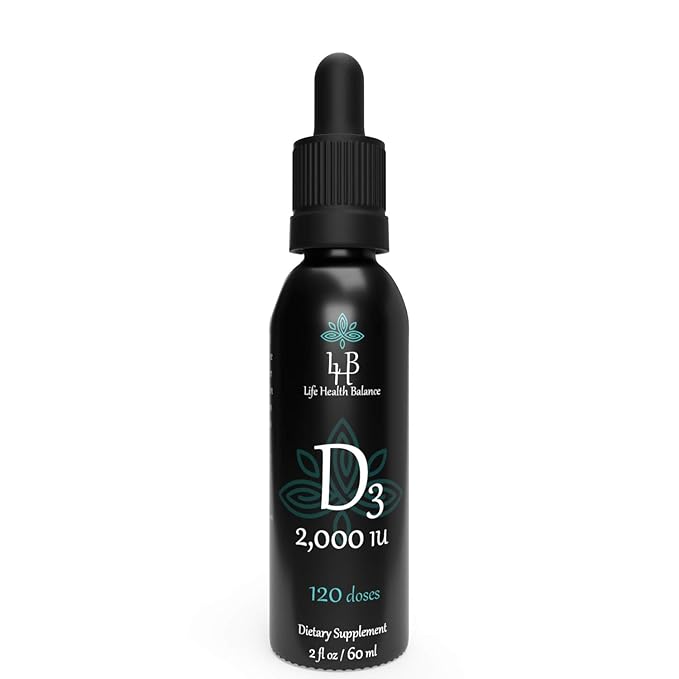 D3 2,000 iu Liquid Vitamin D Drops Supplement Non GMO