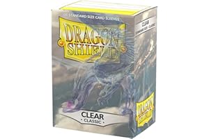 Dragon Shield | Standard Size Card Classic Sleeves | 100 CT - Smooth & Tough Premium TCG Sleeves - Compatible with Pokemon, Flesh & Blood, One Piece & Magic The Gathering | Clear
