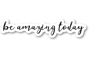 FUNPOPSTICKERS Be Amazing Today Sticker Inspirational Quotes Stickers - Laptop Stickers - 2.5" Vinyl Decal - Laptop, Phone, Tablet Vinyl Decal Sticker S54844