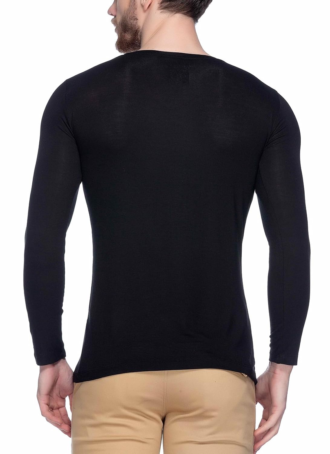 tinted men's viscose v-neck full sleeve t-shirt (tj101vf)