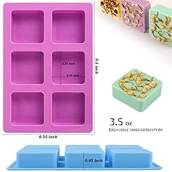 Sakolla 2 Pack Silicone Soap Molds for Soap