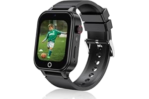 Goodatech Smart Watch for Kids 4-12 Years Boys Girls, 26 Puzzle Games,HD Camera,Video Music Player,Pedometer,Flashlight,Calendar Stopwatch Timer,Alarm Clock, Aluminum Case,Sport Band (Black)