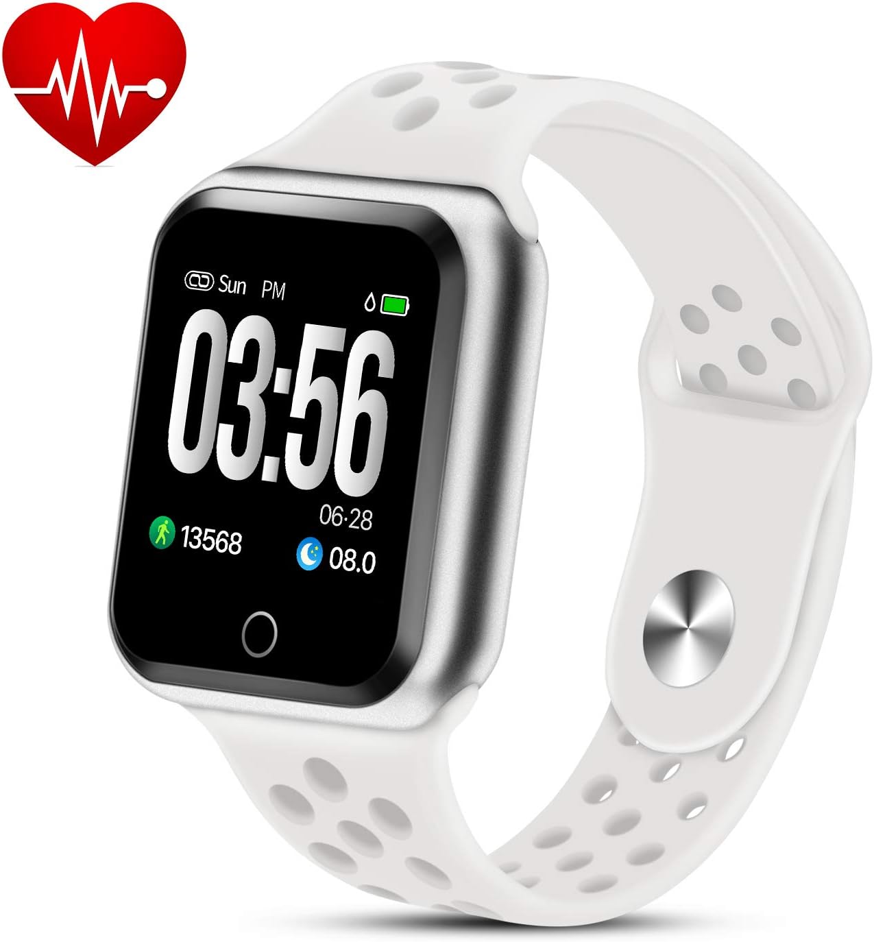 ZGPAX Fitness Tracker Watch, Activity Trackers with Heart Rate Blood Pressure Monitor, Waterproof Smart Bracelet Watch with Step Countor Sleep Monitor Calorie Counter for Kids Men Women