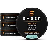 Caffeine Free Nootropic Pouches with Lions Mane, L-Theanine, Citicoline &ndash; Clean, Sustainable, Smooth Cognitive Performance (4 Pack - 20 Pouches per Can) (Mint)