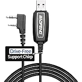Baofeng Cable de programación USB PL2303 Soporte Chirp para Baofeng UV-5R, BF-F8HP, 5RM, UV-21R, UV-5G Plus, UV-17R, K5PLUS, 