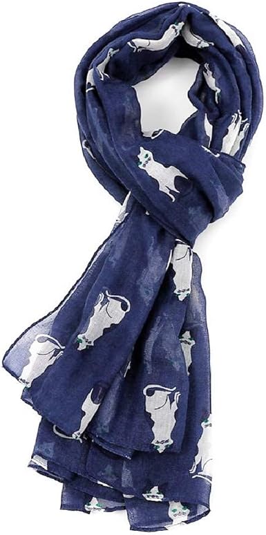 navy blue dress with scarf