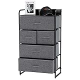 Kamiler 5-Drawer Dresser, 4-Tier Storage