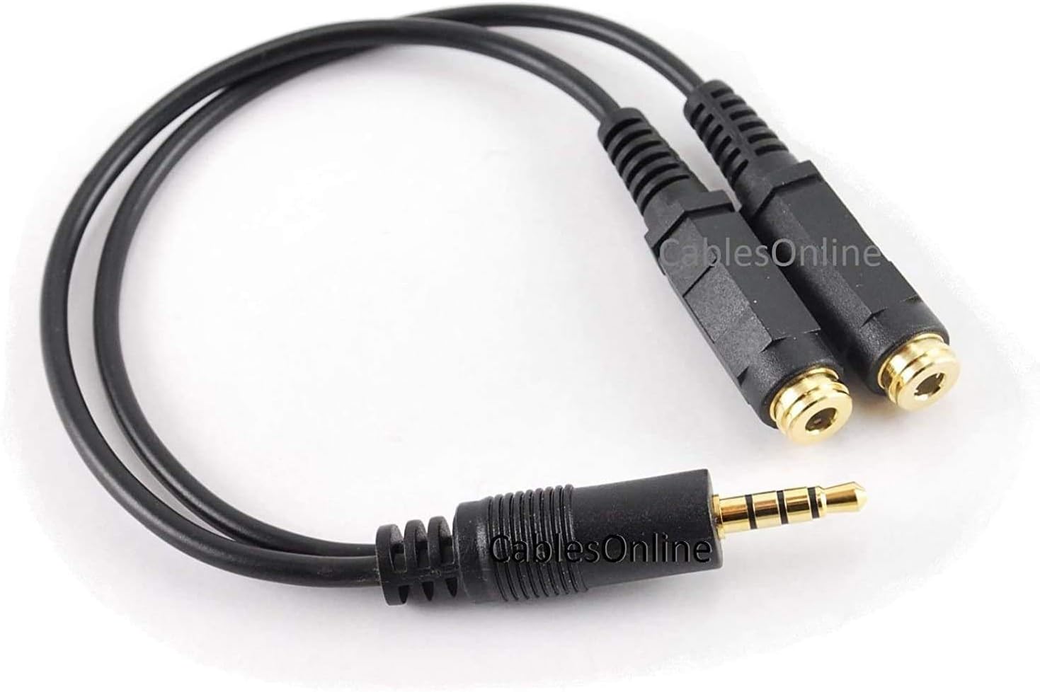 CablesOnline 3.5mm TRRS Male to Dual 