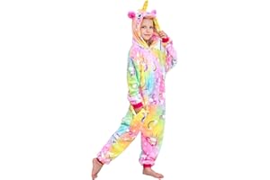 Uniquecos Unicorn Onesie Cosplay Costume Girls Halloween Xmas Pajamas