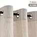 jinchan Burlap Linen Curtains for Living Room Light Filtering Farmhouse Curtains Grommet Top Window Curtain Panels for Bedroom Room 84 Inch Length 2 Panels Ivory