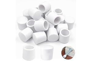 DARLINGAO 20 PCS Door Stop Caps,Door Stopper Tips Caps, 0.39 Inch Door Stopper Replacement Rubber Tips, Door Stoppers Rubber Tip, Door Stop Caps for Door Wall Protection,White