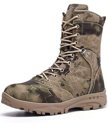 Amazon リンゼ キャンバス タクティカルブーツ メンズ 軍靴 ハイカット ミリタリーブーツ アウトドア ハイキング シューズ 防水 滑り止め 通気性 ライディングブーツ バイク用ブーツ コスプレブーツ オートバイ レーシング マウンテンブーツ ブーツ