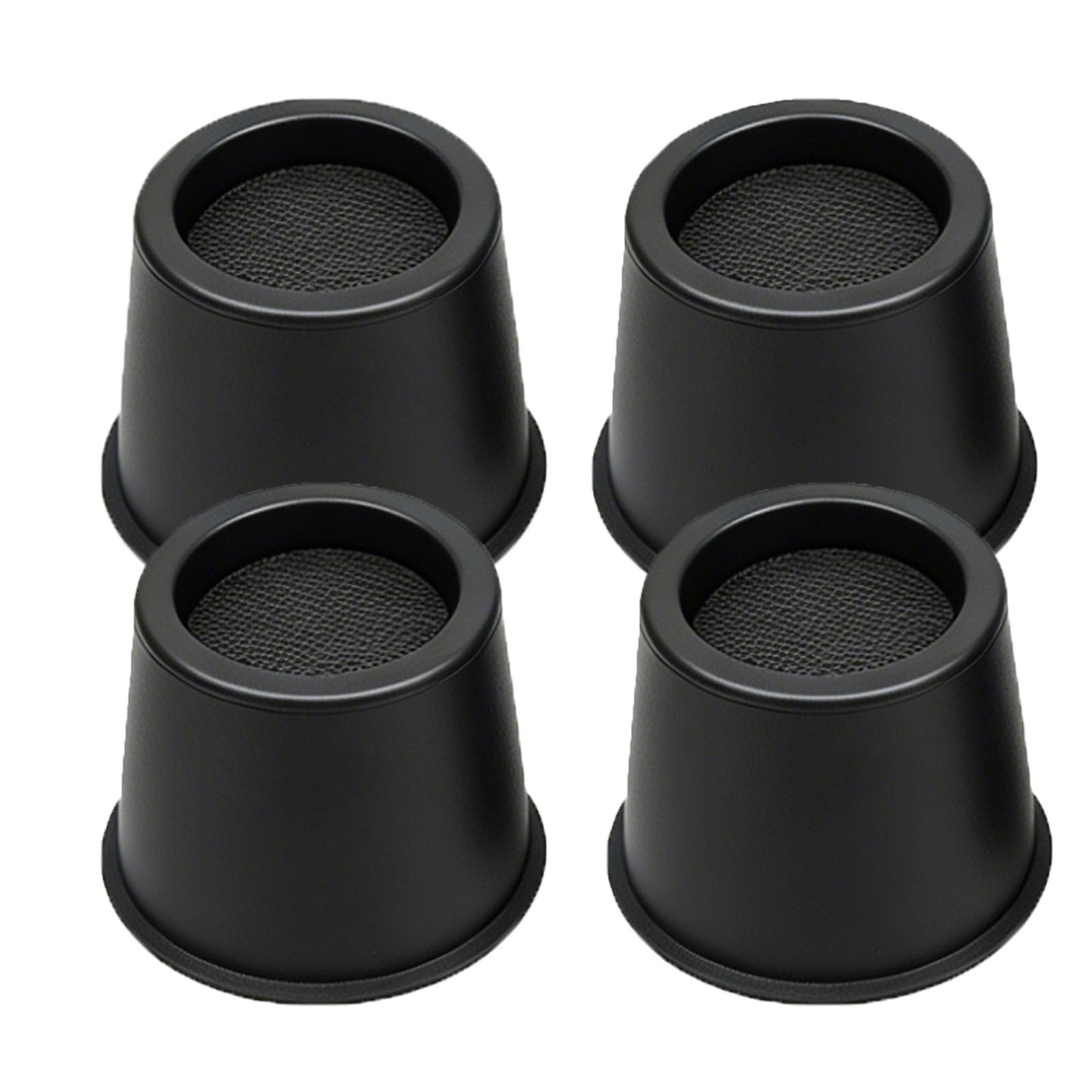YIPUETERNITY 4 Pack Bed Risers, 4 Inch Round Furniture Feet Raiser, Heavy Duty Furniture Leg Lifts For Divan Bed, Table Desk Riser, Chair or Sofa Riser,Castors