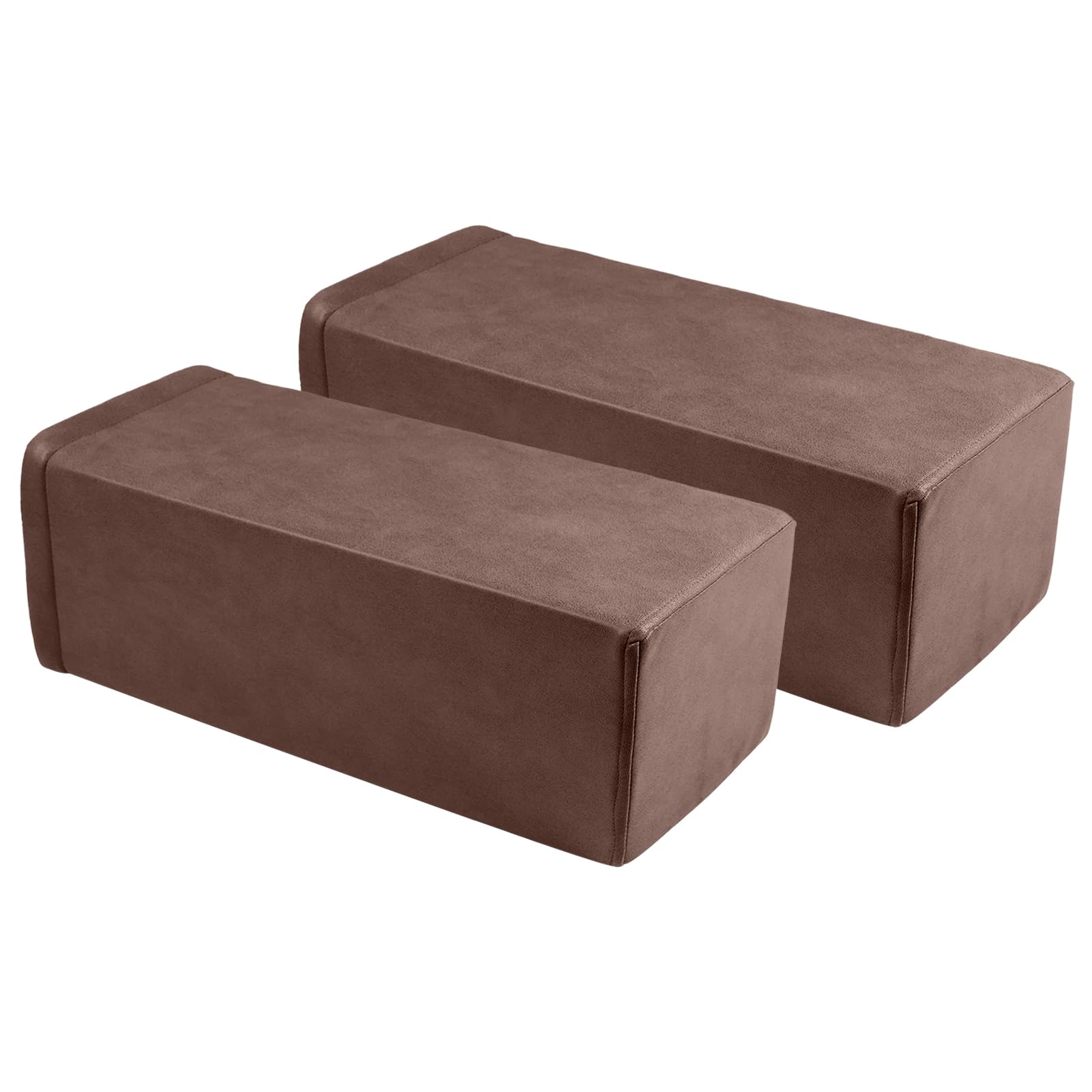 Photo 1 of M Mute Touch 2 Pack Couch Arm Rest Pillow, 8''x8''x20'' Leatharie Waterproof Cover, High Density Foam Armrest Cushion, Removable & Washable Elbow Support for Sofa, Bed, and Armchair (Dark Brown)