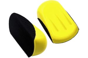 Hand Sanding Blocks,VIBRATITE 6 Inch Hook and Loop Mouse Hand Backing Plate Sand Pad for Sanders or Polishers, Ideal for Wood Furniture Restoration Home Arts Crafts Automotive,2 Pack