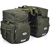 FANWU 50L Bike Panniers Bicycle Commuting Bag Waterproof Saddle Bags with Rain Cover for Bicycle Rear Rack Carrier, Support for Width Less Than 7 inches Bike Rack