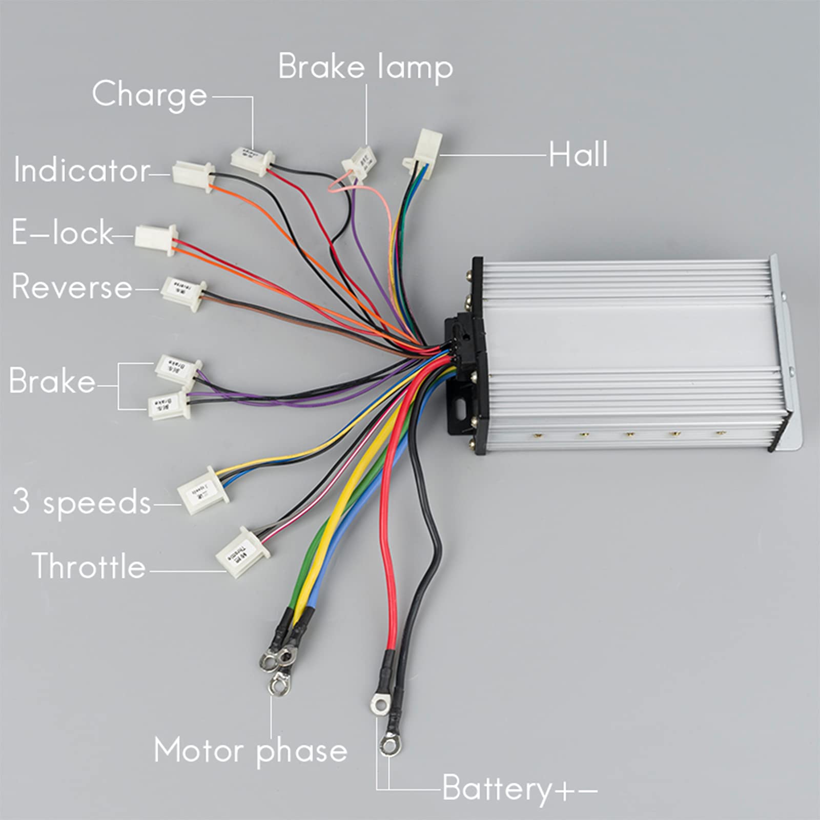4400RPM 2500W 60V Electric Scooter Motor Brushless DC Motor Kits Electric Gokart Mid Motors with 45A Speed Controller, Throttle, Foot Pedal E-Scooter E-Bike Dirt Bike Motorcycle