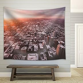 Chicago City Skyline,USA - Fabric Wall Tapestry Home Decor - 51x60 inches