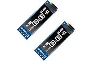 Hutomwua Display Screen Module 0.91 Inch I2C OLED Display Module IIC OLED Screen DC 3.3V~5V Compatible with Arduino Raspberry