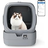 UPFAS Automatic Cat Litter Box Self Cleaning - APP Control - Weight Monitoring - Ultra-Quiet, Medium Cats and Kittens Litter 
