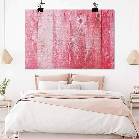 Pink and White Christmas Wall Art Distressed