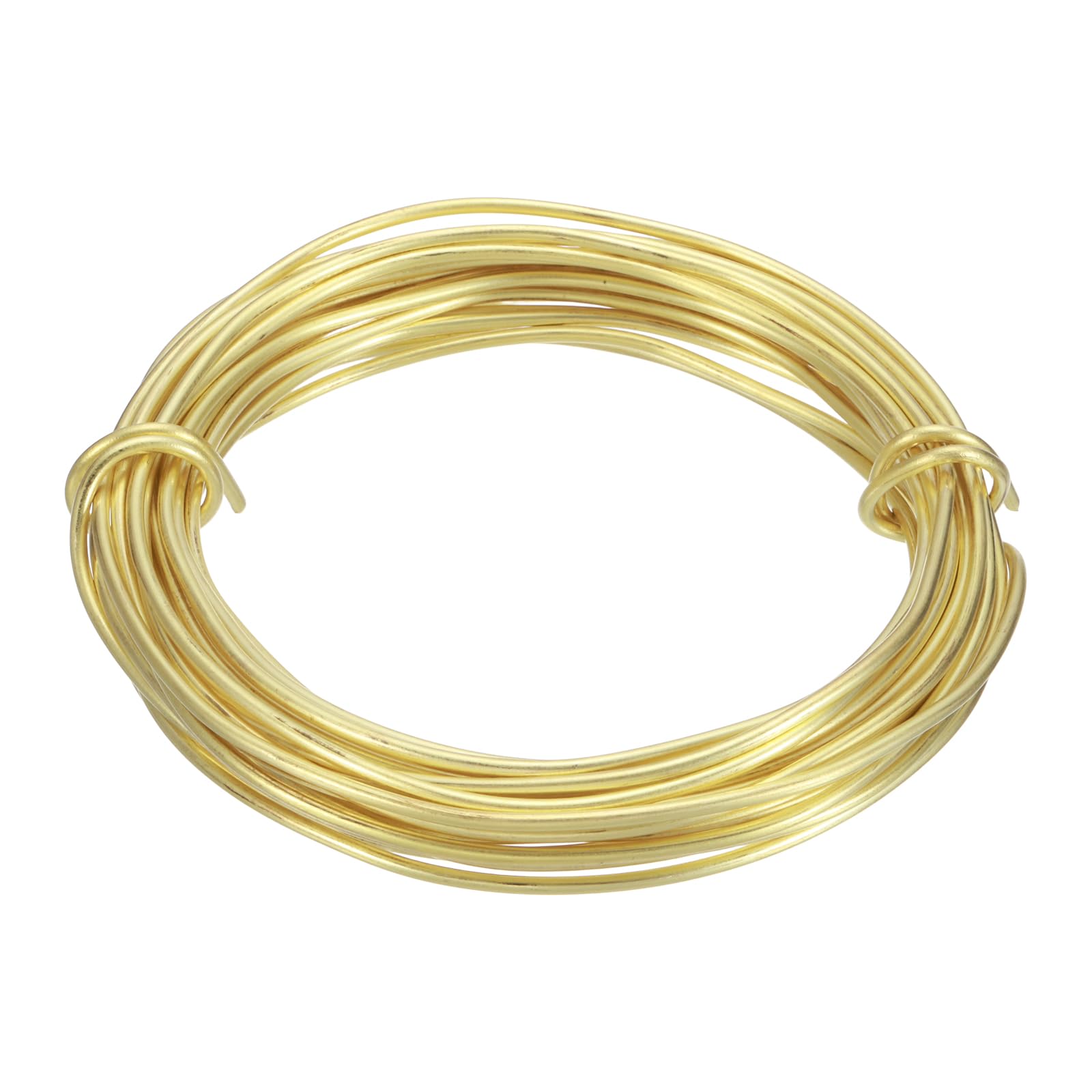 Photo 1 of uxcell 12 Gauge Brass Craft Wire, 20 ft Flexible Bendable Jeweler's Brass Wrapping Wire for Jewelry Making, DIY Crafts, Modeling, Decorations (Round)