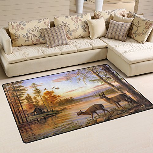 List of the Top 10 deer rugs for cabin you can buy in 2019 Allace Reviews