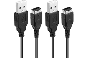 GBA USB Charger Cable 2 Pack, NDS Power Charging Cord for Nintendo Gameboy Advance SP/Nintendo DS