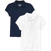 The Children's Place Girls' Short Sleeve Pique Polo, 2 Pack