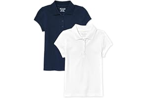 The Children's Place Girls' Short Sleeve Pique Polo, 2 Pack