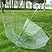 Topwedding Women's Dome Clear Transparent Automatic Rain Umbrella Parasol for Favor