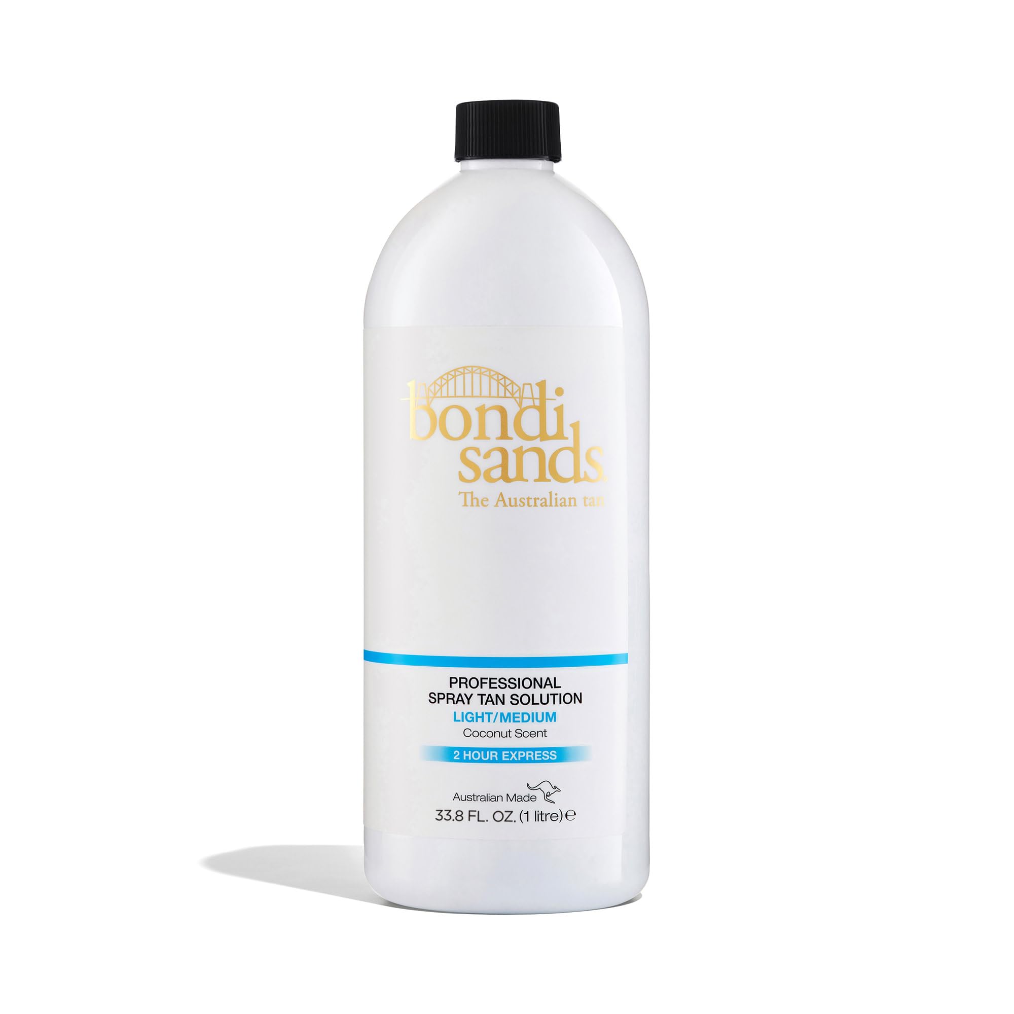 Bondi Sands Professional Solution Light/Medium Salon Mist | Salon Quality Formula Dries Quickly for a Sun-Kissed Glow, Enriched with Aloe Vera, Vegan + Cruelty Free, Coconut Scent | 1 Litre/35.2 Oz