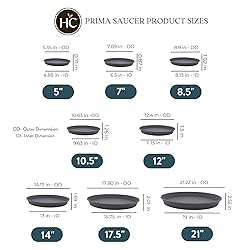 The HC Companies 17.5 Inch Round Prima Plastic