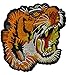Est Mundum Motorcycle Backpack Patches Designer Snake | Bee | Tiger | Rose | Multi-Pack Kit | Embroidered Iron On Patch for Jackets | (Screaming Tiger)