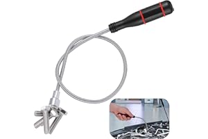 23.6” Bendable Magnetic Pickup Tool, 2 Lbs Upgraded Magnet Stick with Non-Slip Handle, Automotive Mechanic Tools, Magnet Retr