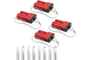 HYCLAT 2-4 Gauge Wire Connectors, 175A Battery Quick Connect Disconnect 12V-36V Powerpole for Car Bike ATV Winches Lifts Motors More Red 4 Pcs