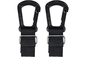 CHOONJIN 2 Pack UTV Roll Cage Hanger Hook for Helmet Headset Goggles, Heavy Duty Helmet Hook Fits Polaris RZR Can Am Kawasaki Pioneer Rhino, Stroller Hooks, Carabiner Clips for 1.5-2.0" SXS Roll Cage