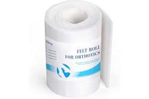 Pllieay Adhesive Felt Roll, Orthopedic Felt Roll 1/8" Thick 6" x2.5yd Quality Rayon Blend for Provide Cushioning and Support in Pain Foot